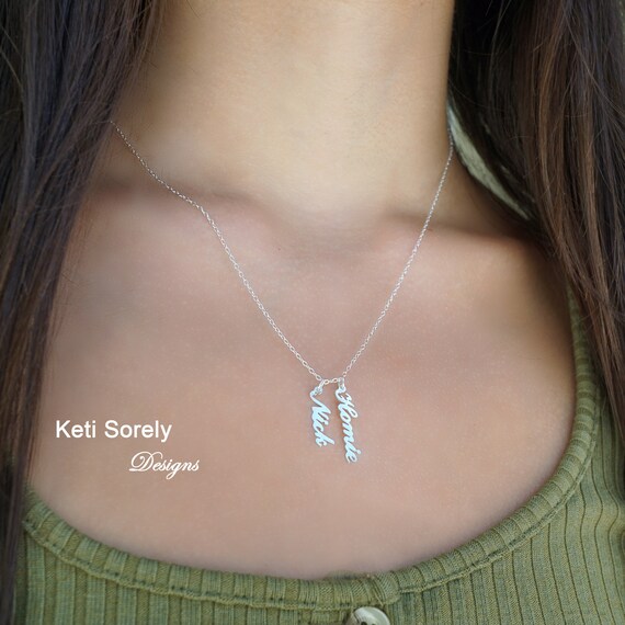Name drop best sale necklace