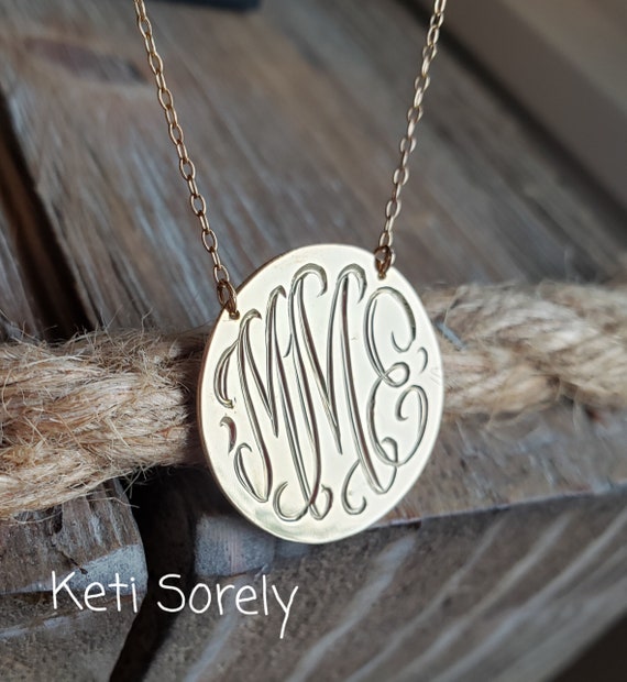 Necklace with hotsell engraved initials