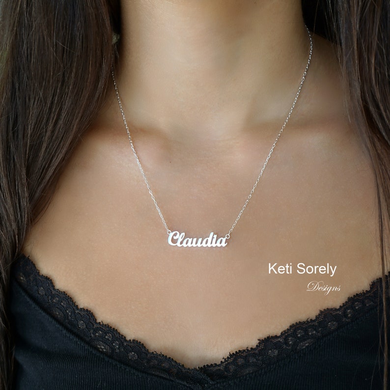 Personalized Name Necklace Customize it With Your Name Nameplate Necklace in 14K Gold-Filled, 10K Gold, 14K Gold, Silver image 3
