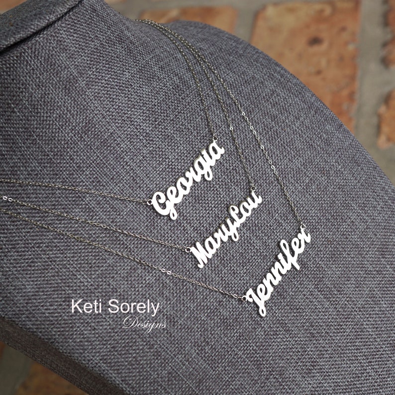 Personalized Name Necklace Customize it With Your Name Nameplate Necklace in 14K Gold-Filled, 10K Gold, 14K Gold, Silver image 4