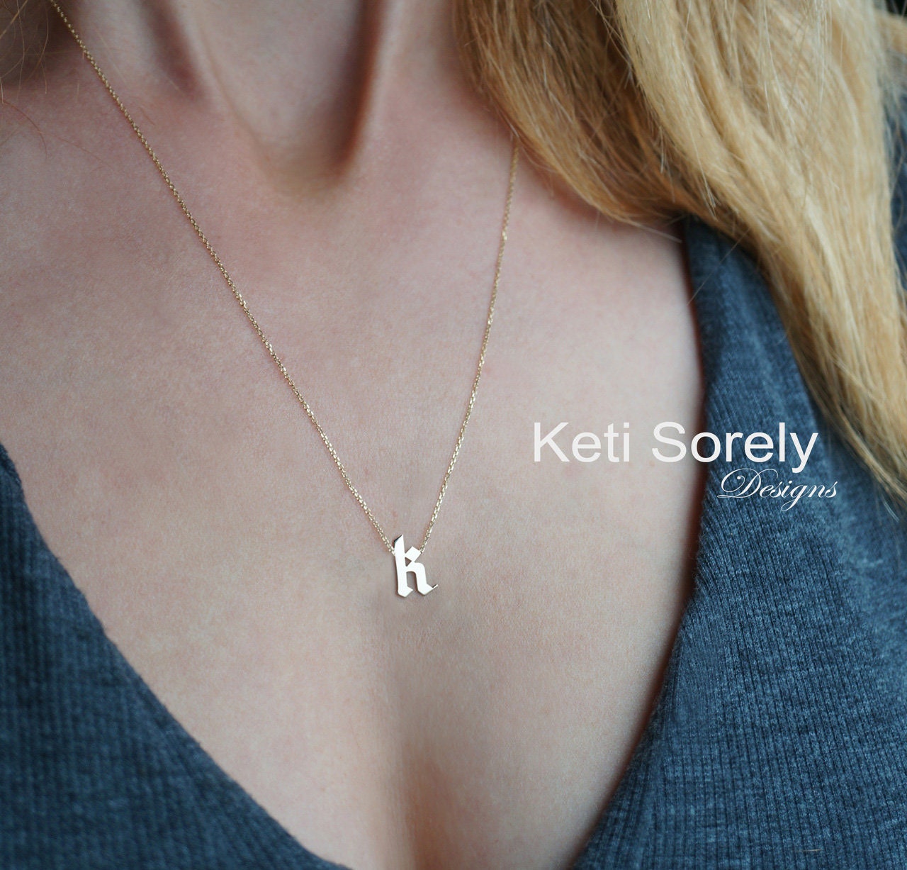 Personalized Mini Gothic Initial 