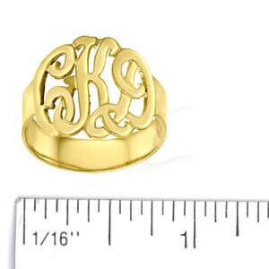 10K, 14K or 18K Handmade Monogram Ring, Customize It With Your Initials ...