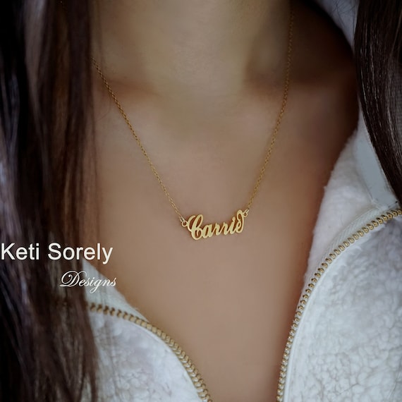 Celebrity name necklace outlet