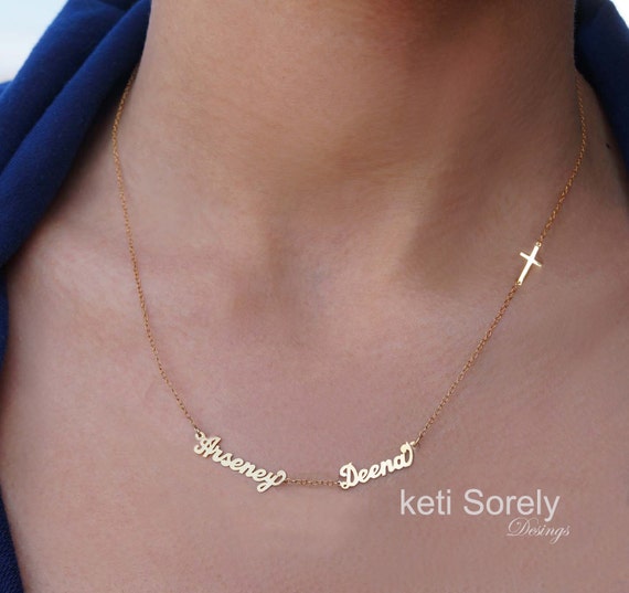 Necklace With Sideways Cross 
