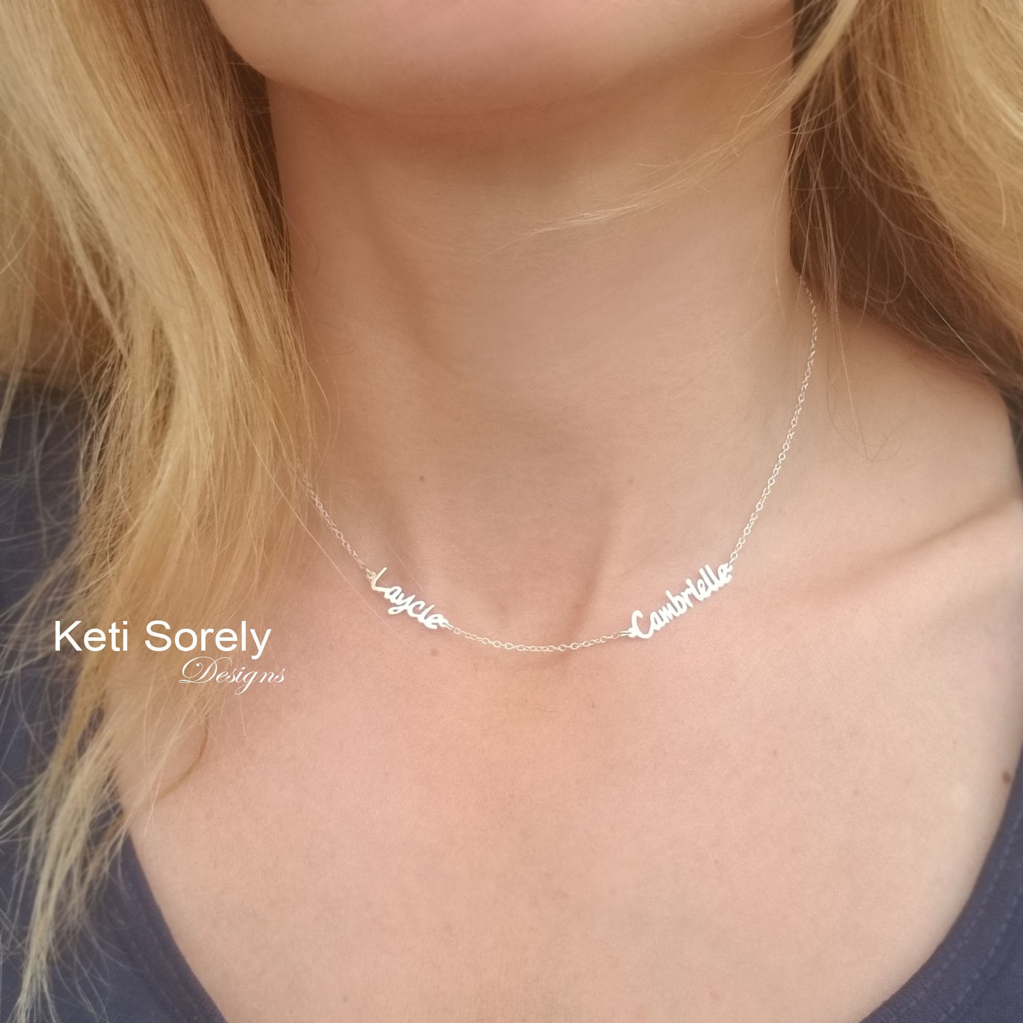 Dainty Names Necklace With Script Font 