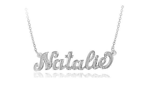 Buy 10K, 14K or 18K or Sterling Silver, Handmade Name Necklace