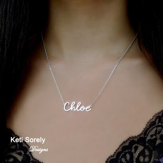 Name necklace handmade Clearance