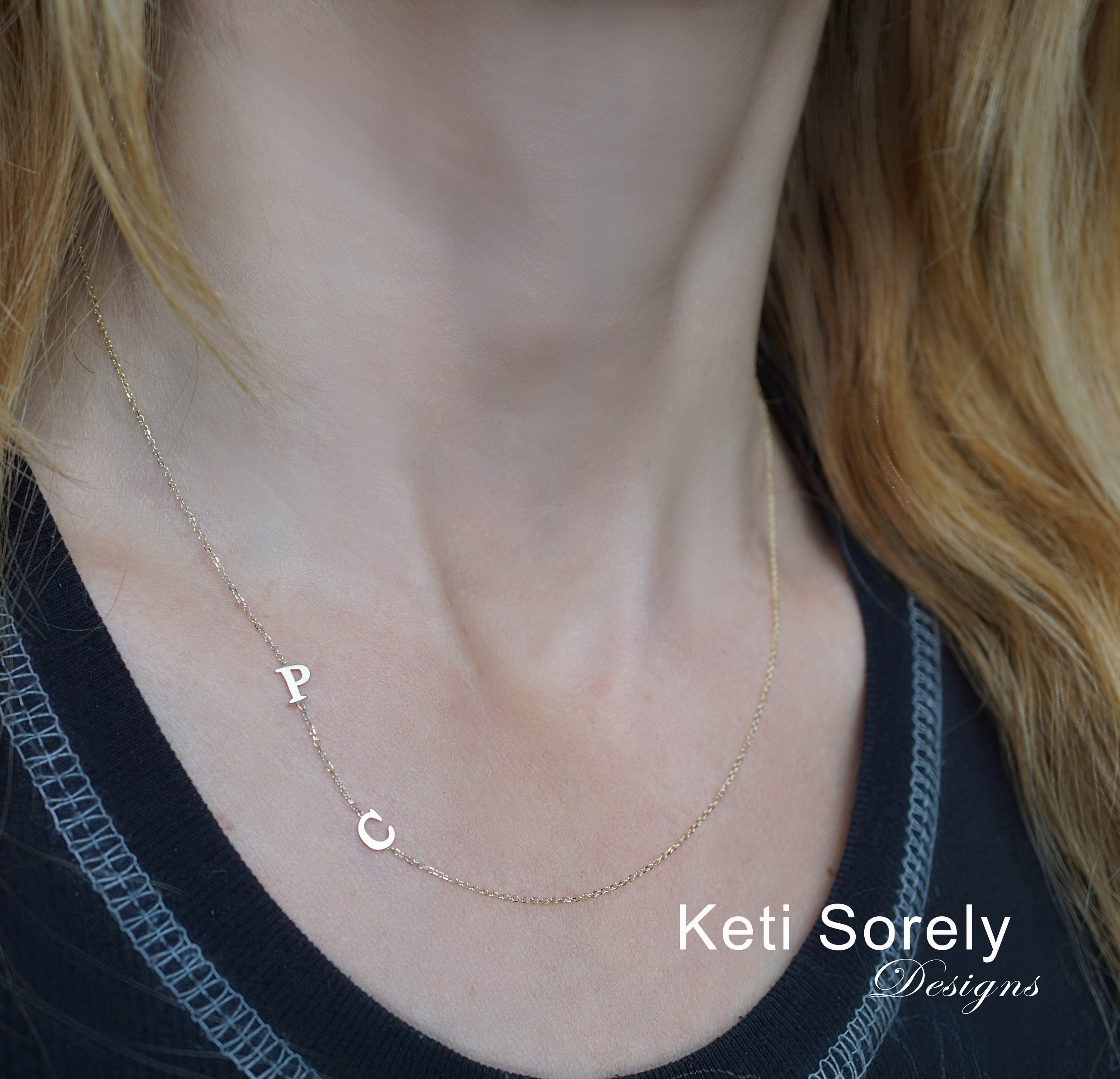 Amazon.com: Necklace with Kids Initials Letters Heart Women's Neck Clavicle  26 Letter Necklace Chain Fashion Love Necklaces & Pendants Sisters Necklace  (E, One Size) : Clothing, Shoes & Jewelry