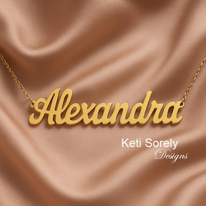 Personalized Name Necklace in 10K, 14K or 18K Solid Gold or Sterling Silver - Yellow Gold, Rose Gold or White Gold - Order Your Name
