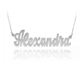 Personalized Name Necklace in 10K, 14K or 18K Solid Gold or Sterling Silver - Yellow Gold, Rose Gold or White Gold - Order Your Name