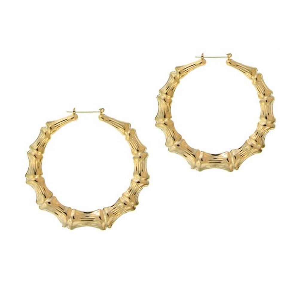 Trapezoid Bamboo Hoops – Lipstick Killers