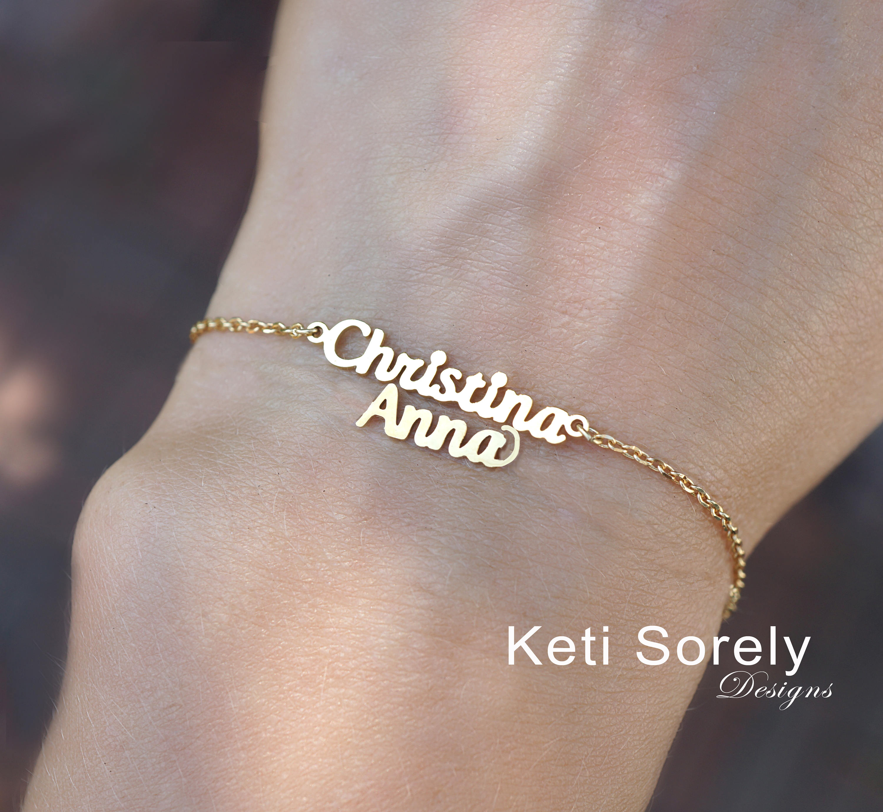 Stackable name bracelets Clearance
