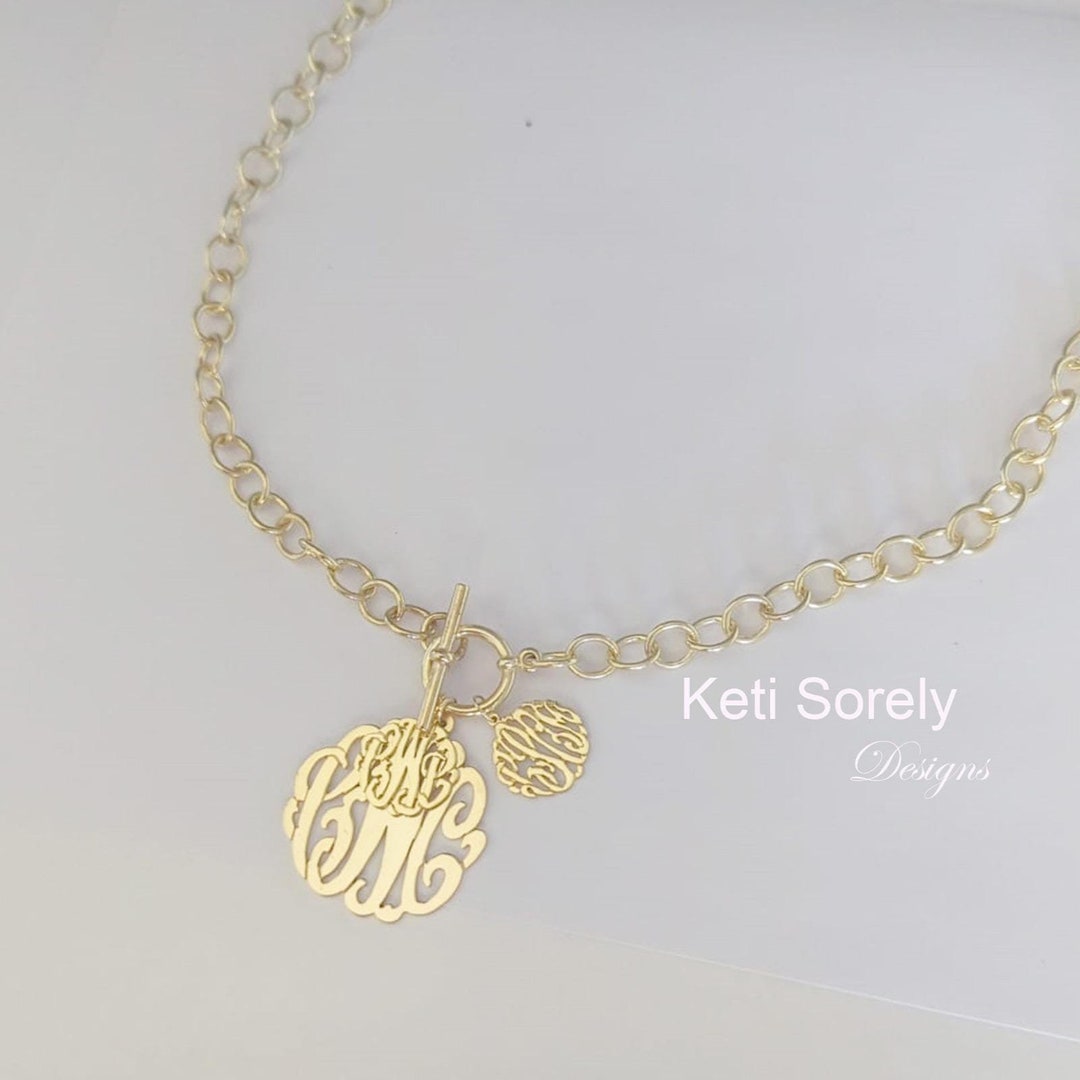 Personalized Family Monogram Necklace or Couples Monogram Necklace ...