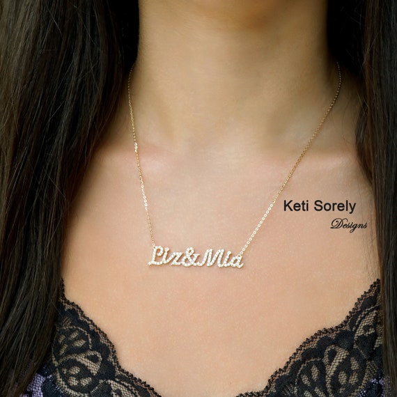 Cz name necklace deals
