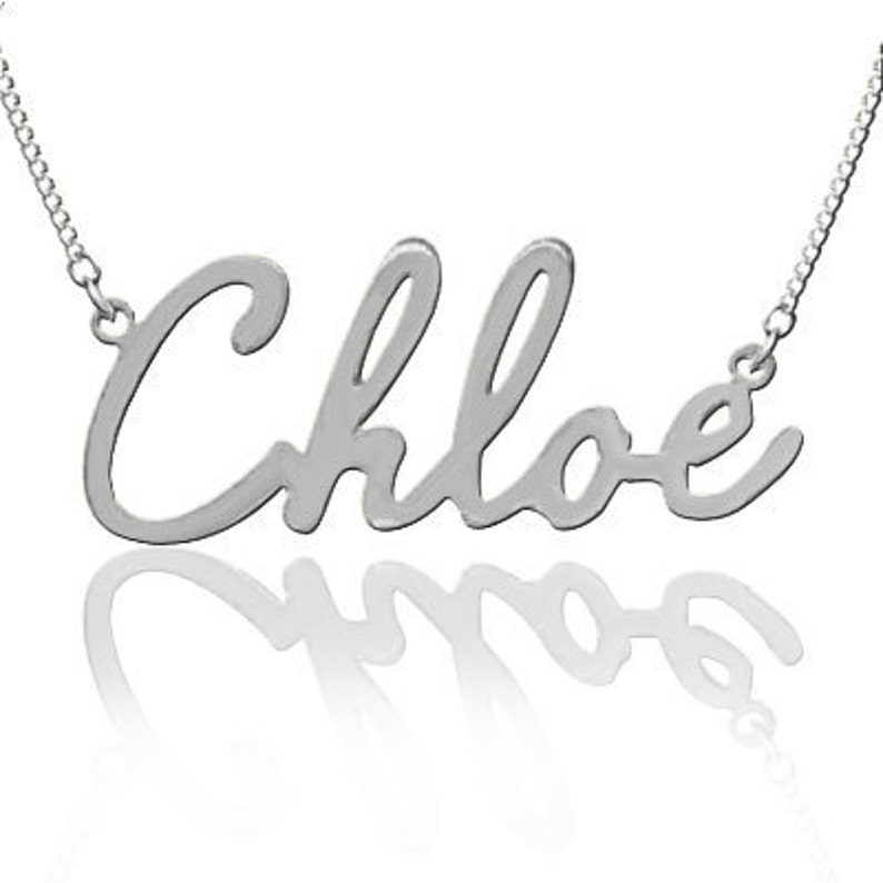 Personalized Name Necklace Order Any Name White Gold or Etsy