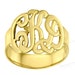 10K, 14K or 18K Handmade Monogram Ring, Customize It With Your Initials ...