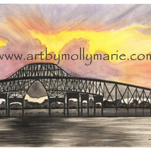 Collection of Prints of my Original Artwork of Cajun Louisiana themed drawings, Sizes 11x14 50.00 & 20x26 100.00 image 2