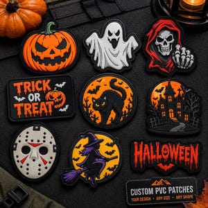 Halloween PVC Patch, 3D Custom Rubber with Spooky Designs