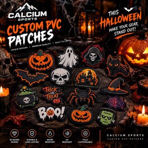 Custom PVC Patch, 3D Halloween Rubber Designs with Multiple Backing Options