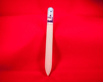 Crystal Nail File, Crisp Point Lighthouse Driftwood Design, photograph, women's accessory