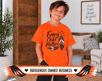 Unisex Kids Every Child Matters Shirt | Orange Shirt Day Kids Tee | Indigenous Owned Shirt | Truth & Reconciliation Shirt