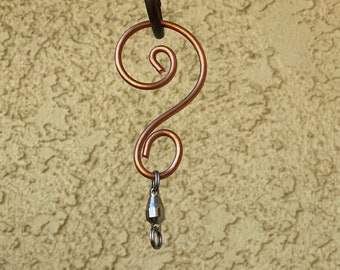 REPLACEMENT PART Copper Wire Swirlie hook with professional grade swivel and eyebolt for hanging