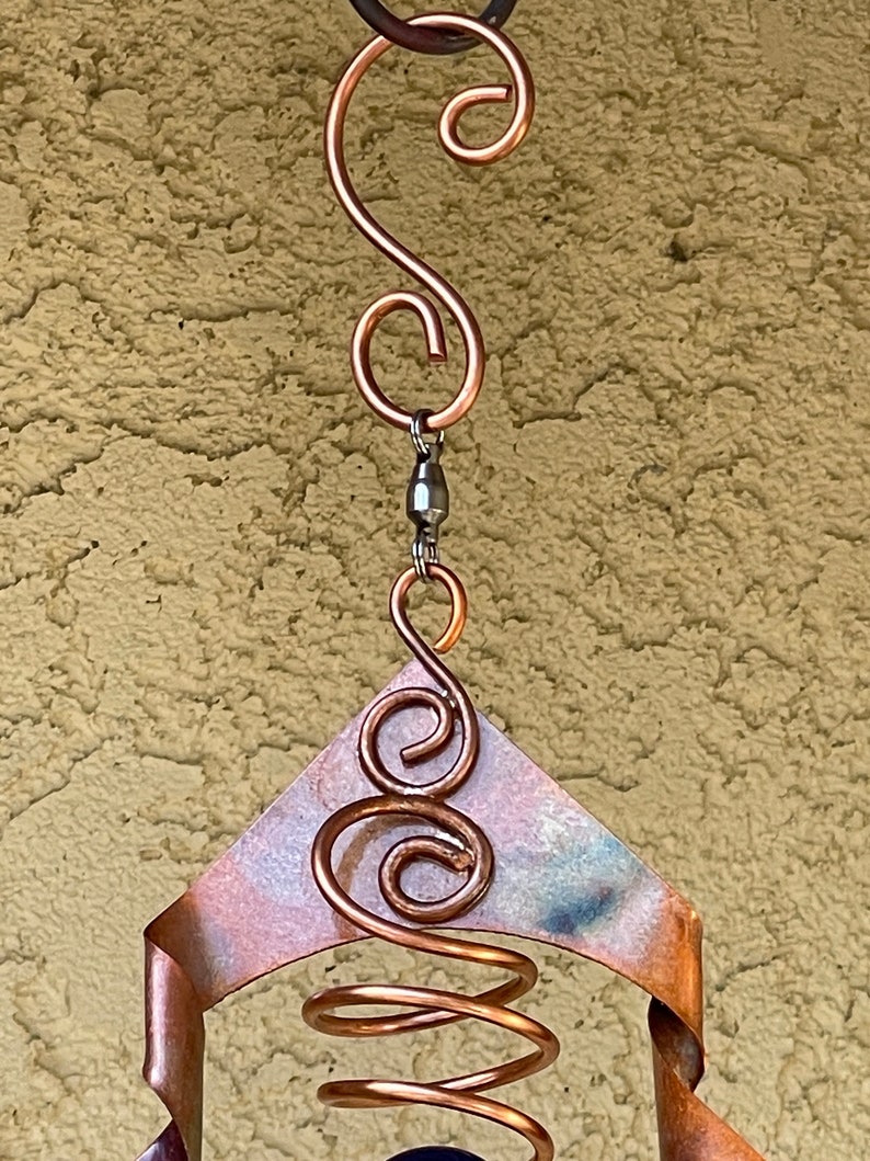 Handmade Copper Wind Spinner W/ 30mm Quality Glass Sphere Etsy