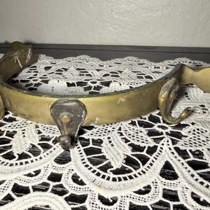 Early 20th Century Brass and Copper Half Circle Pot Rack- Rare - French Country - Farmhouse