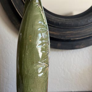 RARE vintage tall ceramic Asian women Mid Century Modern Studio Pottery