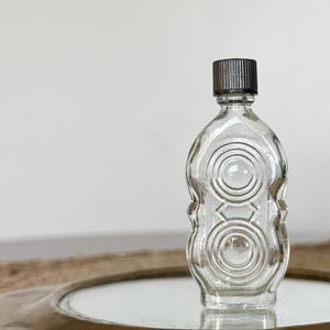 Vintage tiny Glass Perfume Bottle   – Elegant Vanity Decor-empty perfume bottle- tiny perfume bottle -art deco