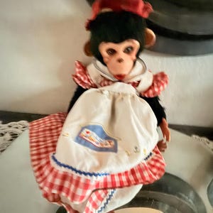 Stuffed monkey with rubber face - Etsy 日本