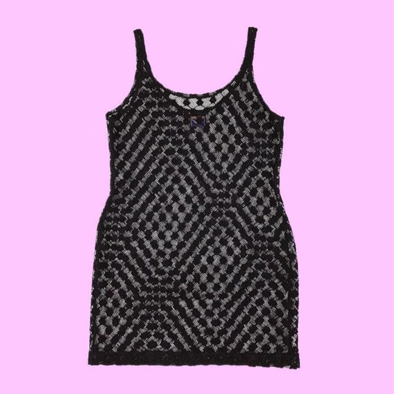 1990s Polka Dot Mesh Tank Dress