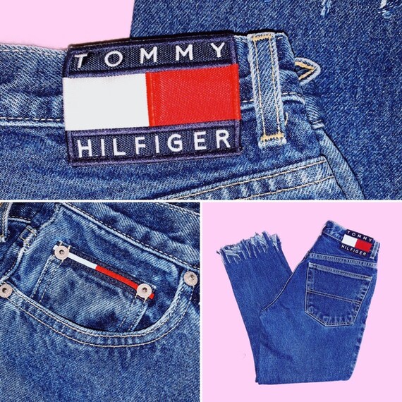 1990s Meat Is Murder Shredded Tommy Hilfiger Jeans - image 5