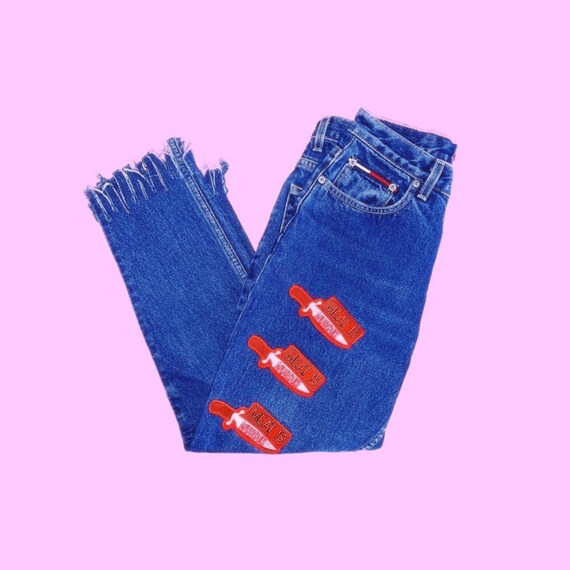 1990s Meat Is Murder Shredded Tommy Hilfiger Jeans - image 1