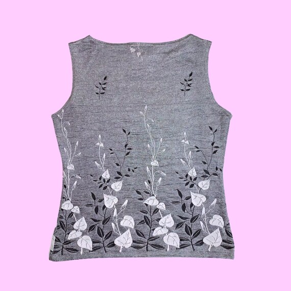 Y2K FASHION 2 FASHION Slinky Silver Ivy Tank - image 3