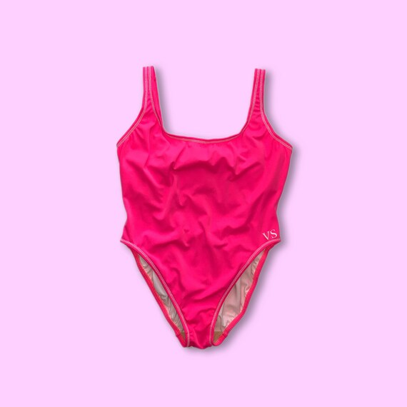 1990s VICTORIA’S SECRET Neon Pink One Piece Swimsu