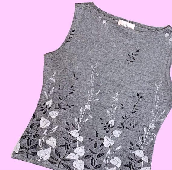 Y2K FASHION 2 FASHION Slinky Silver Ivy Tank - image 2