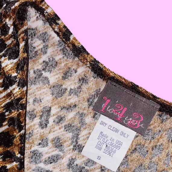 1990s 143 I LOVE YOU Leopard Velvet Top - image 4