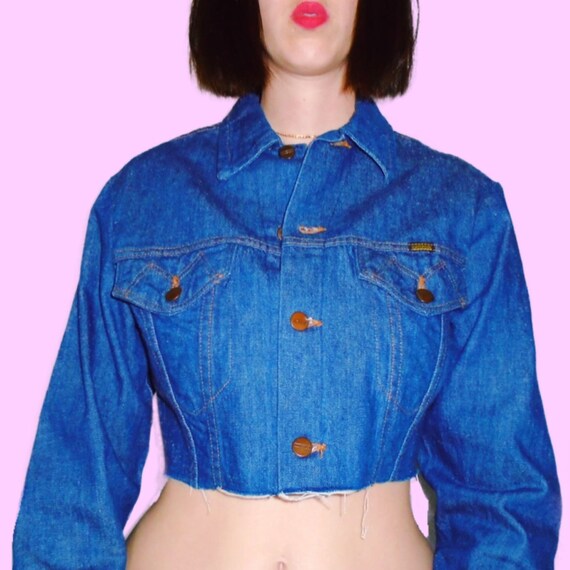 1970s MAVERICK Denim Cropped Jacket