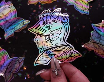 Lady Knight - Holographic Sticker