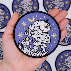 Grumpy Toad Witch- Embroidered Iron On Patch