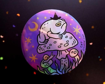 Grumpy Toad Witch - Holographic Sticker