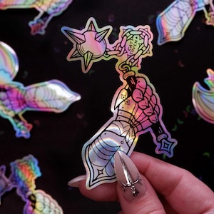 Flail and Gauntlet - Holographic Sticker