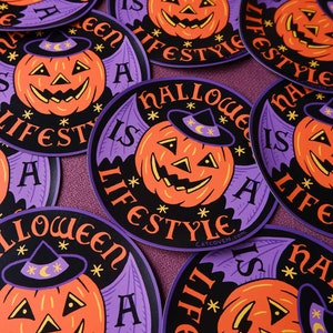 Halloween is a Lifestyle Car Magnet/Bumper Sticker Goth Spooky Season Cemetery Lover image 2