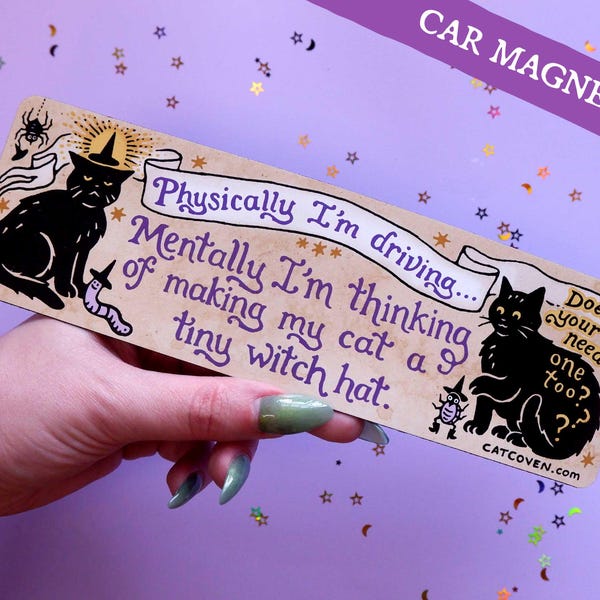 Petit chapeau de sorcière - AIMANT DE VOITURE - Aimant de pare-chocs