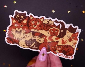 Clutter of Cats - Sticker