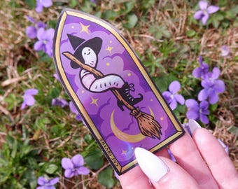 Worm On A Broom - Holographic Sticker