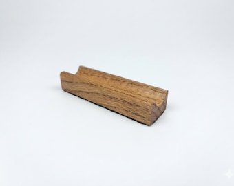 Oversized Solid Oak Lip Balm Holder | Engraved Nightstand Organizer | Gift for Him | BalmDock Max