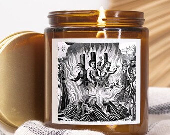 VEGAN Don't Burn Witches Candle Jar 9oz Witch Collection. Burn time 45 hours. Natural Coconut Soy wax blend