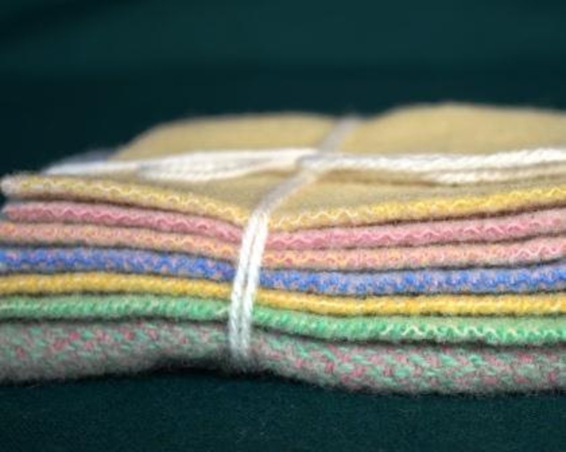 Eco Wool FELT squares Felted wool fabric wool felt sheets Etsy